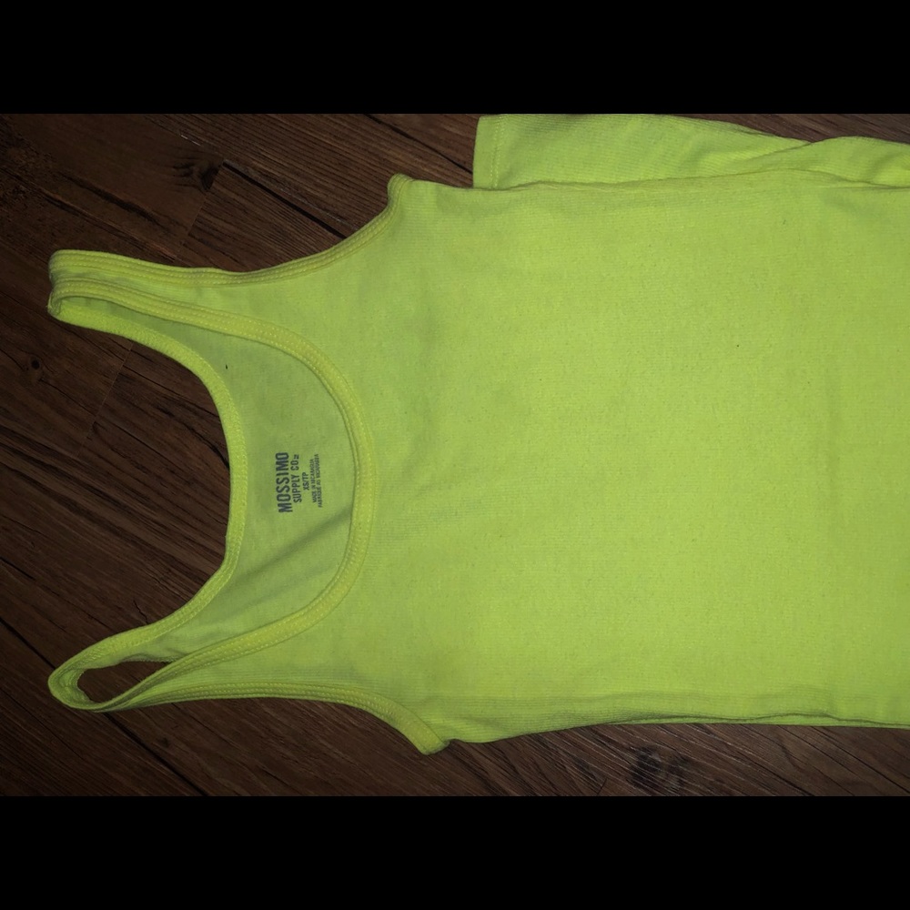 yellow tank top
